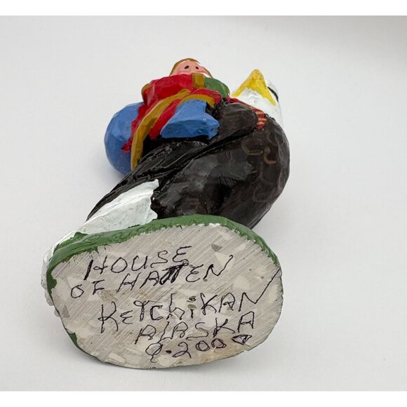 House of Hatten Santa Riding an Eagle Christmas Ornament 1998 Susan M Smith - Picture 7 of 9